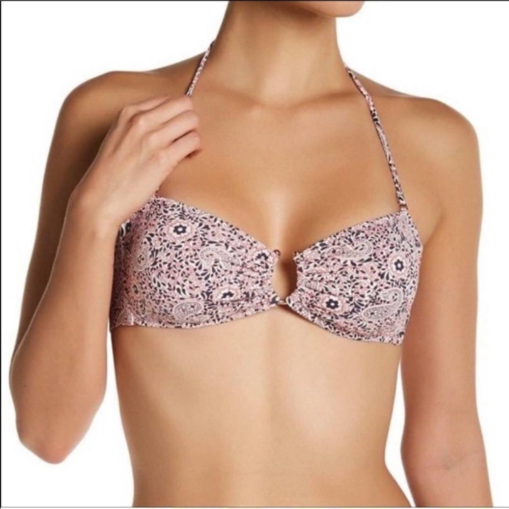 NWT Eberjey Bindi Paisely Cecily Bikini Top L